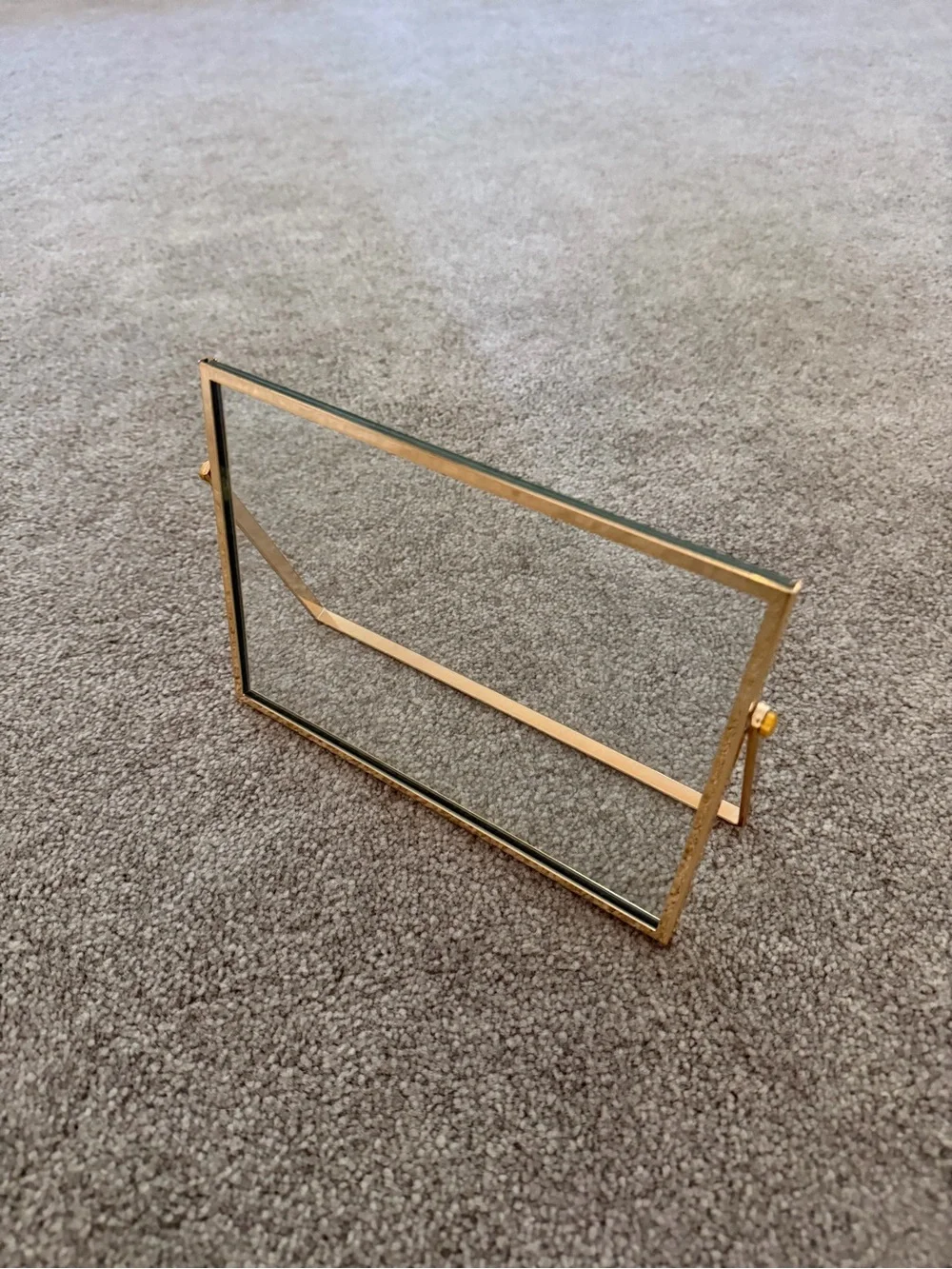 Gold Glass Picture Frame with Stand